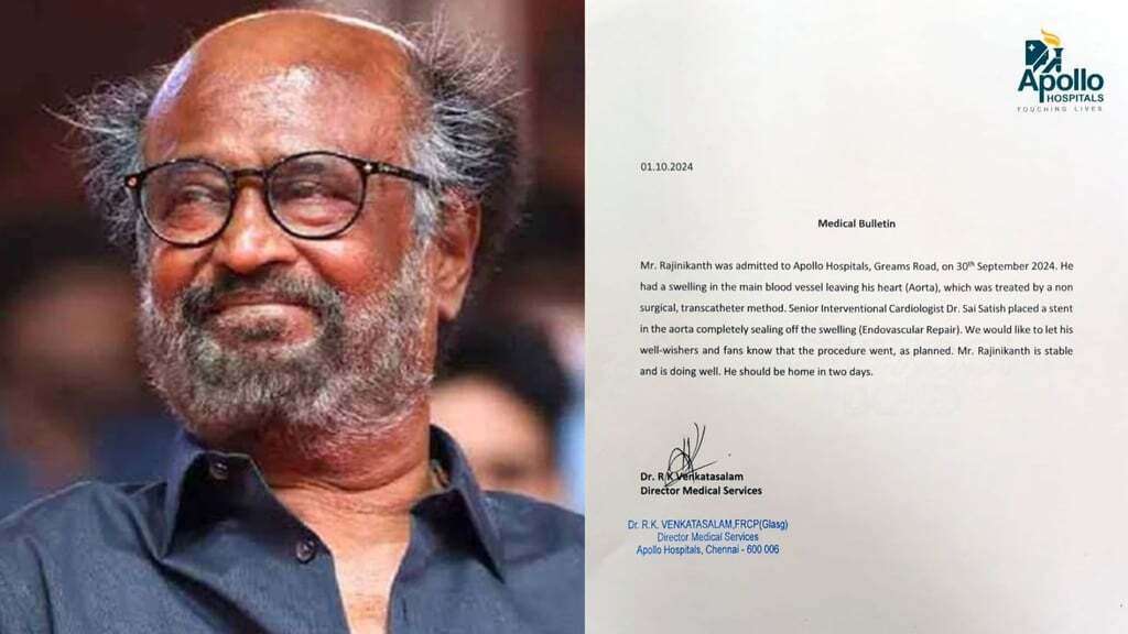 Rajinikanth’s Health Update Successful Procedure, Discharge in Two Days